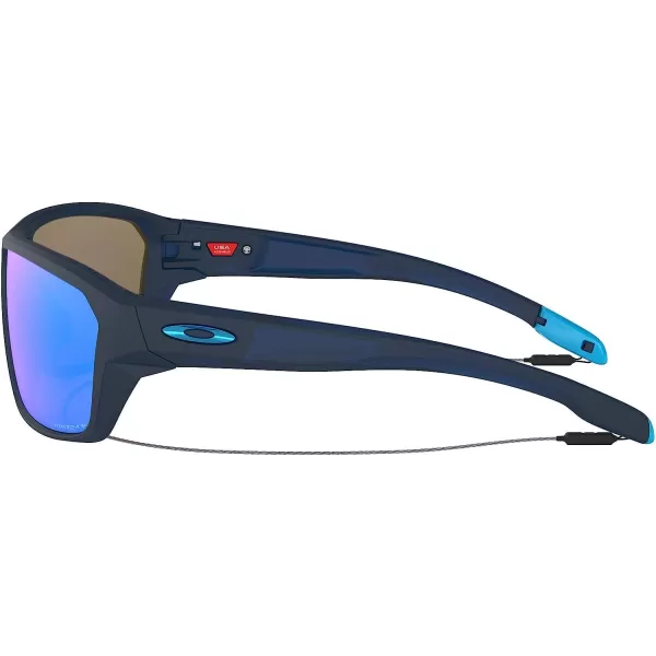 imageOakley Mens OO9416 Split Shot Rectangular SunglassesMatte Translucent BluePrizm Sapphire Iridium Polarized