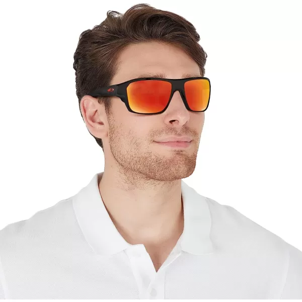 imageOakley Mens OO9416 Split Shot Rectangular SunglassesPolished BlackPrizm Ruby Polarized