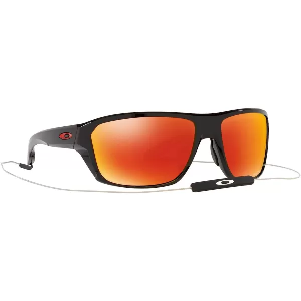 imageOakley Mens OO9416 Split Shot Rectangular SunglassesPolished BlackPrizm Ruby Polarized