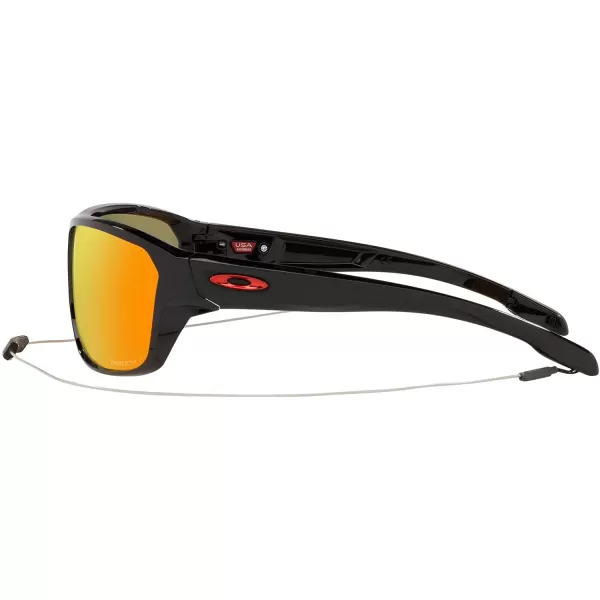 imageOakley Mens OO9416 Split Shot Rectangular SunglassesPolished BlackPrizm Ruby Polarized