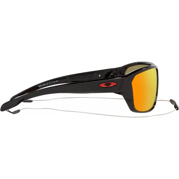 imageOakley Mens OO9416 Split Shot Rectangular SunglassesPolished BlackPrizm Ruby Polarized