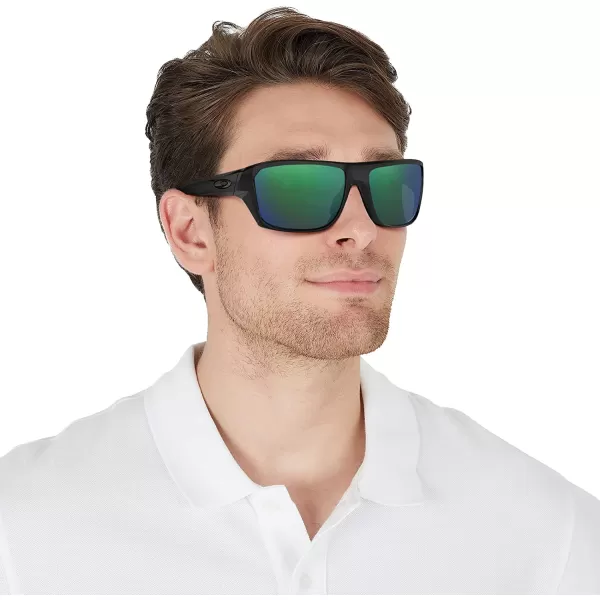imageOakley Mens OO9416 Split Shot Rectangular SunglassesPolished BlackPrizm Shallow Water Polarized