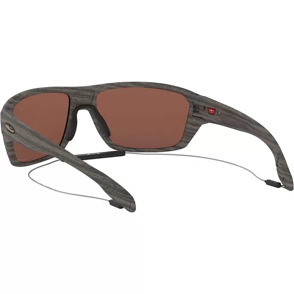 imageOakley Mens OO9416 Split Shot Rectangular SunglassesWoodgrainPrizm Deep Water Polarized