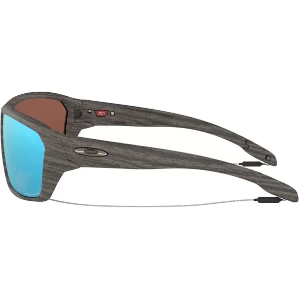 imageOakley Mens OO9416 Split Shot Rectangular SunglassesWoodgrainPrizm Deep Water Polarized