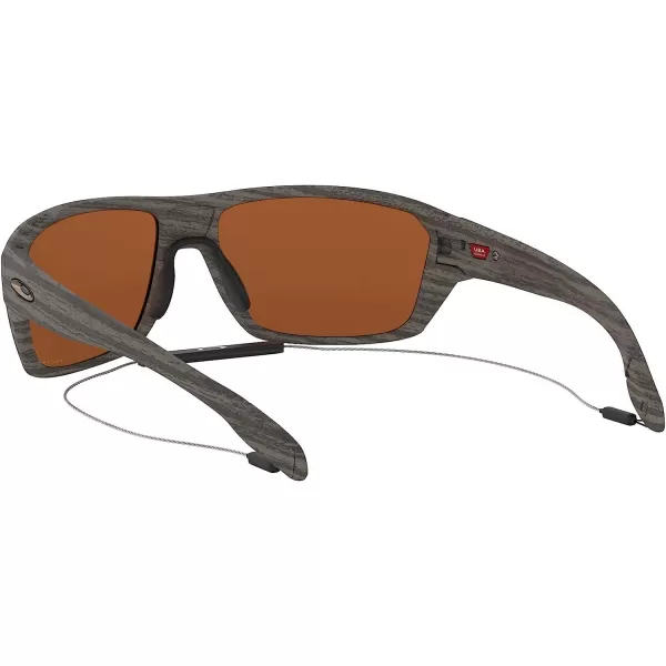 imageOakley Mens OO9416 Split Shot Rectangular SunglassesWoodgrainPrizm Shallow Water Polarized