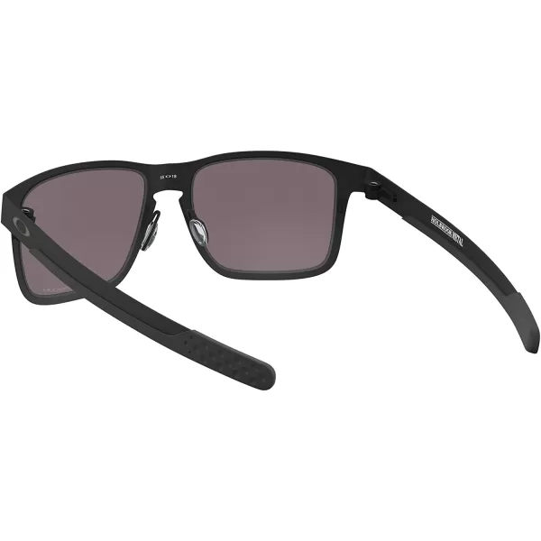 imageOakley Mens Oo4123 Holbrook Metal Square SunglassesMatte BlackPrizm Grey