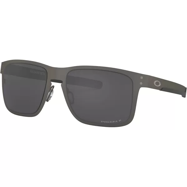 imageOakley Mens Oo4123 Holbrook Metal Square SunglassesMatte GunmetalPrizm Black Polarized