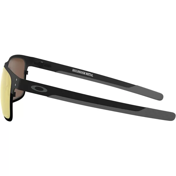imageOakley Mens Oo4123 Holbrook Metal Square SunglassesPolished BlackPrizm 24k Polarized