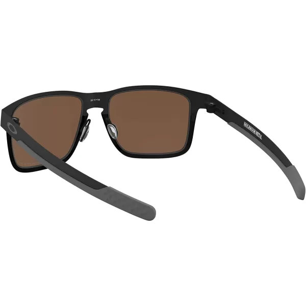 imageOakley Mens Oo4123 Holbrook Metal Square SunglassesPolished BlackPrizm 24k Polarized