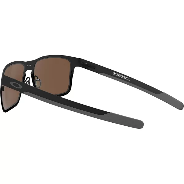 imageOakley Mens Oo4123 Holbrook Metal Square SunglassesPolished BlackPrizm 24k Polarized