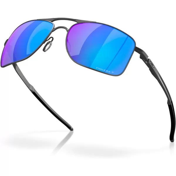 imageOakley Mens Oo4124 Gauge 8 Rectangular SunglassesMatte GunmetalPrizm Sapphire Iridium Polarized
