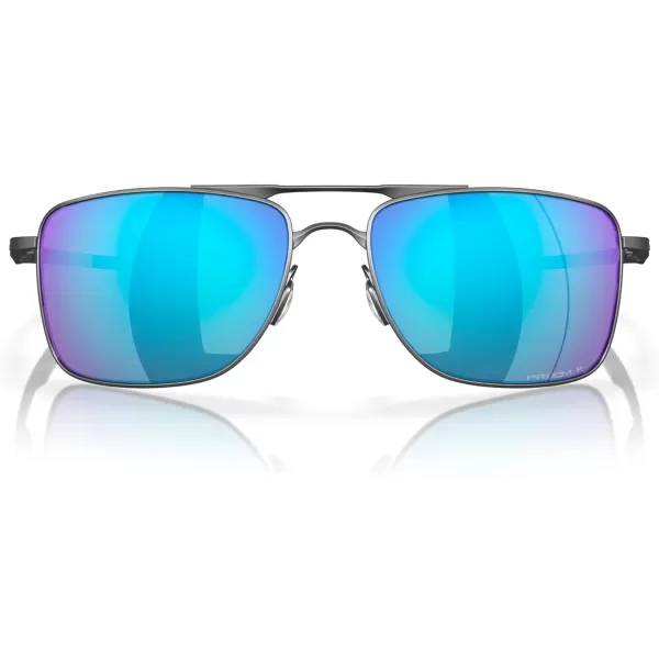 imageOakley Mens Oo4124 Gauge 8 Rectangular SunglassesMatte GunmetalPrizm Sapphire Iridium Polarized