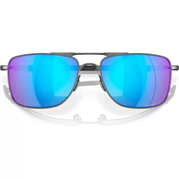 imageOakley Mens Oo4124 Gauge 8 Rectangular SunglassesMatte GunmetalPrizm Sapphire Iridium Polarized