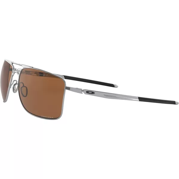 imageOakley Mens Oo4124 Gauge 8 Rectangular SunglassesPolished ChromePrizm Tungsten Polarized