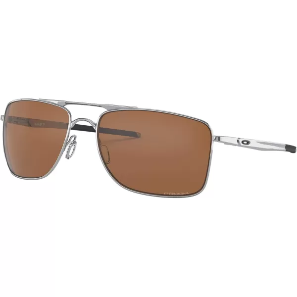 imageOakley Mens Oo4124 Gauge 8 Rectangular SunglassesPolished ChromePrizm Tungsten Polarized
