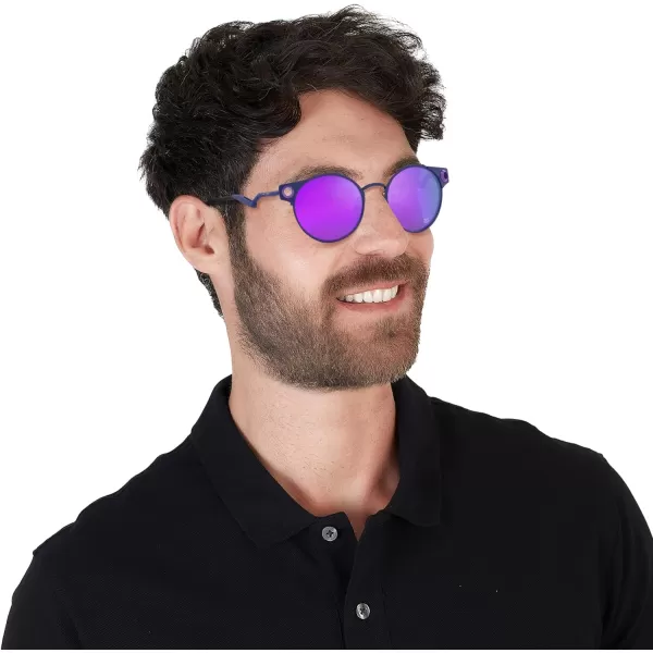 imageOakley Mens Oo6046 Deadbolt Titanium Round SunglassesFabio Quartararo Matte NavyPrizm Violet
