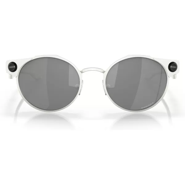 imageOakley Mens Oo6046 Deadbolt Titanium Round SunglassesSatin ChromePrizm Black