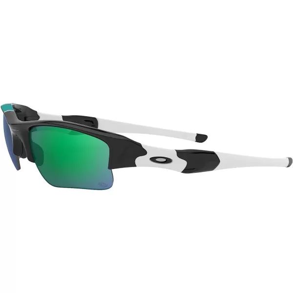 imageOakley Mens Oo9009 Flak Jacket Xlj Rectangular SunglassesPolished BlackJade Iridium