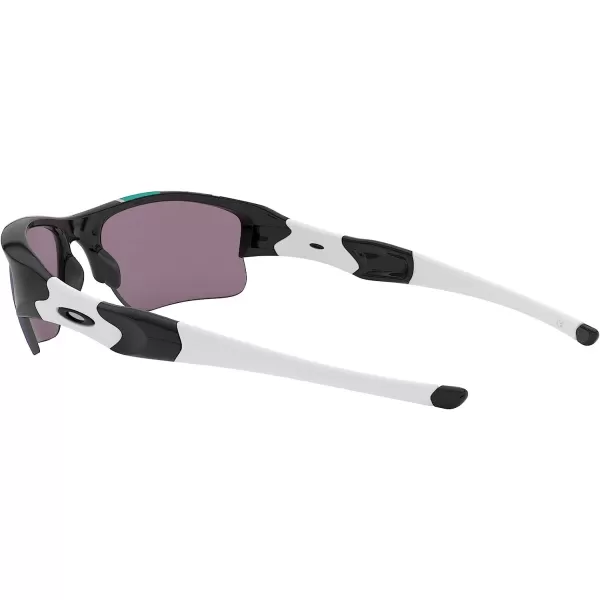 imageOakley Mens Oo9009 Flak Jacket Xlj Rectangular SunglassesPolished BlackJade Iridium