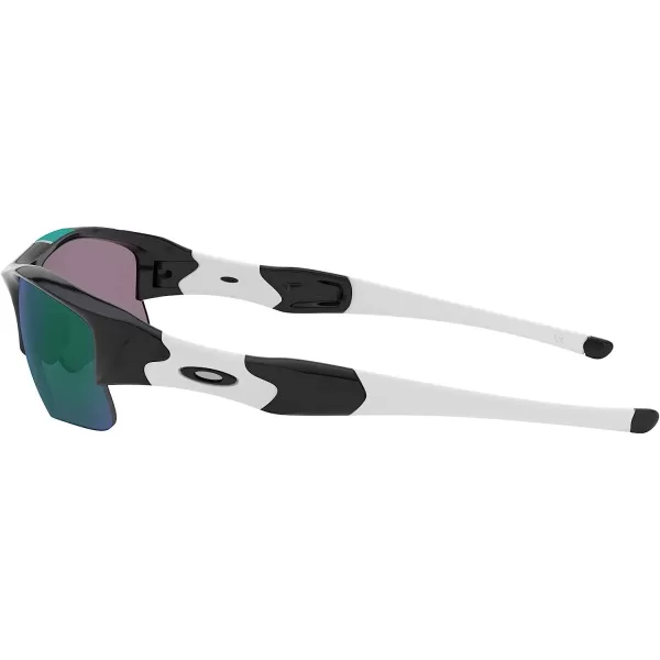 imageOakley Mens Oo9009 Flak Jacket Xlj Rectangular SunglassesPolished BlackJade Iridium