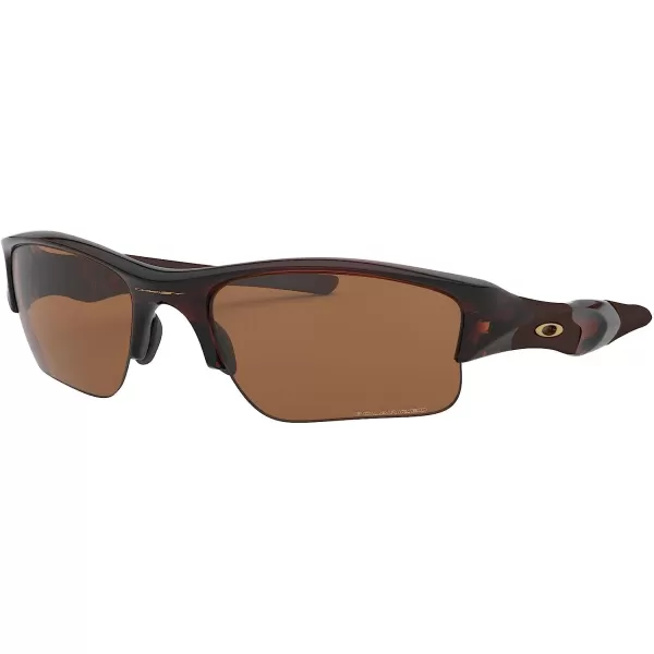 imageOakley Mens Oo9009 Flak Jacket Xlj Rectangular SunglassesPolished RootbeerBronze Polarized