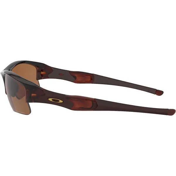 imageOakley Mens Oo9009 Flak Jacket Xlj Rectangular SunglassesPolished RootbeerBronze Polarized