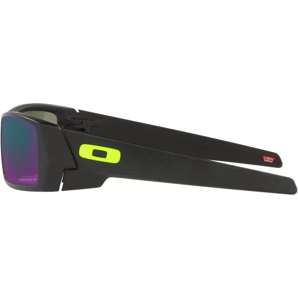 imageOakley Mens Oo9014 Gascan Rectangular SunglassesHi Res Matte BlackPrizm Jade Polarized