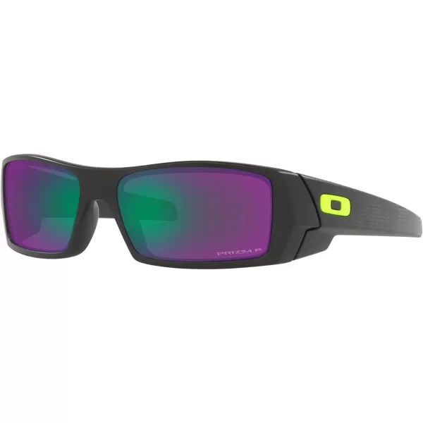imageOakley Mens Oo9014 Gascan Rectangular SunglassesHi Res Matte BlackPrizm Jade Polarized