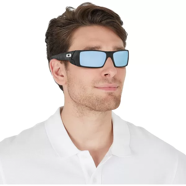 imageOakley Mens Oo9014 Gascan Rectangular SunglassesMatte Black CamoPrizm Deep Water Polarized