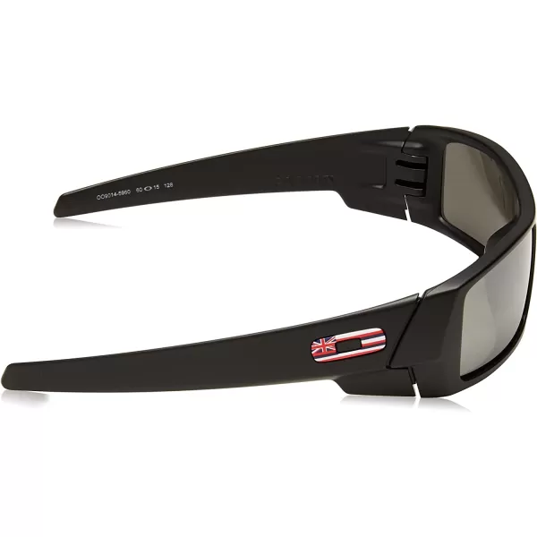 imageOakley Mens Oo9014 Gascan Rectangular SunglassesMatte Black Hawaii IconPrizm Black