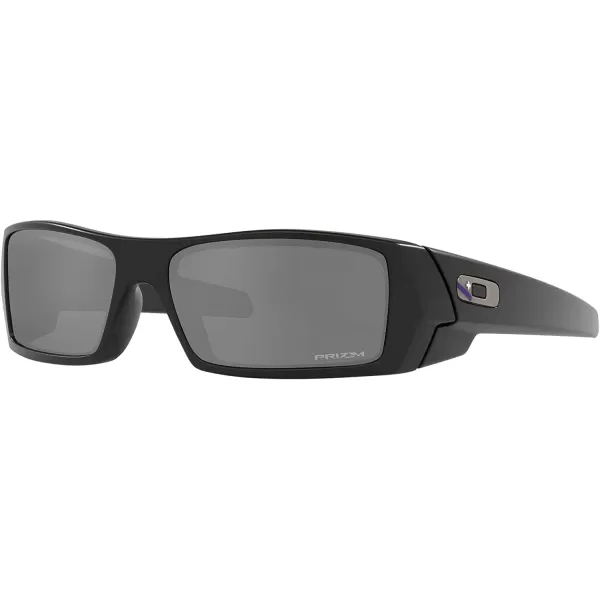 imageOakley Mens Oo9014 Gascan Rectangular SunglassesMatte Black Silver IconPrizm Black