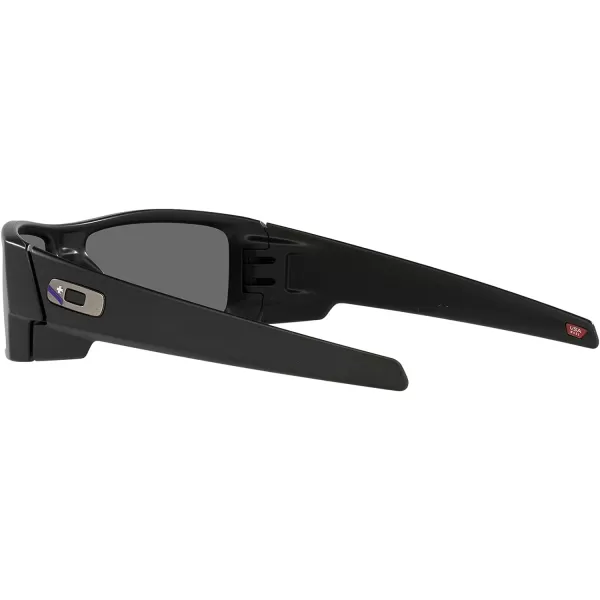 imageOakley Mens Oo9014 Gascan Rectangular SunglassesMatte Black Silver IconPrizm Black