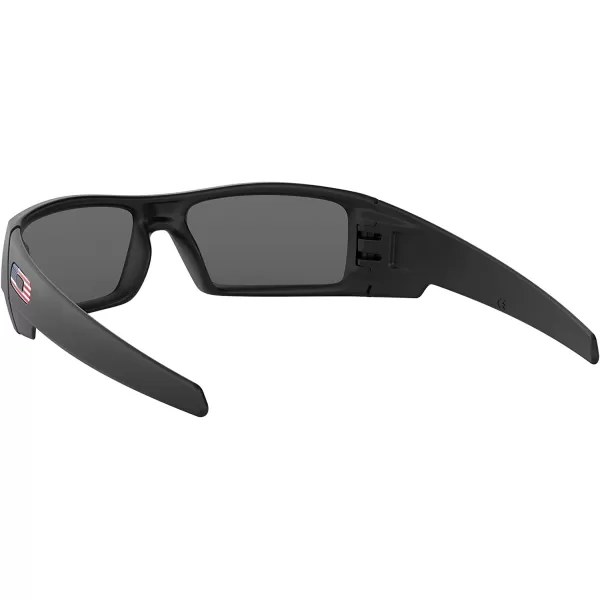 imageOakley Mens Oo9014 Gascan Rectangular SunglassesMatte Black Usa IconGrey