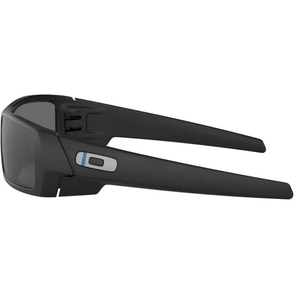 imageOakley Mens Oo9014 Gascan Rectangular SunglassesMatte BlackBlue StripeGrey
