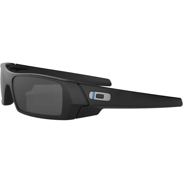 imageOakley Mens Oo9014 Gascan Rectangular SunglassesMatte BlackBlue StripeGrey