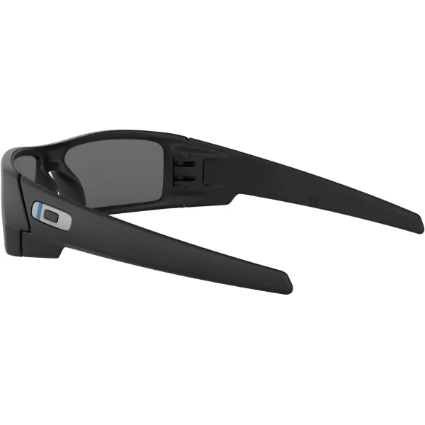 imageOakley Mens Oo9014 Gascan Rectangular SunglassesMatte BlackBlue StripeGrey