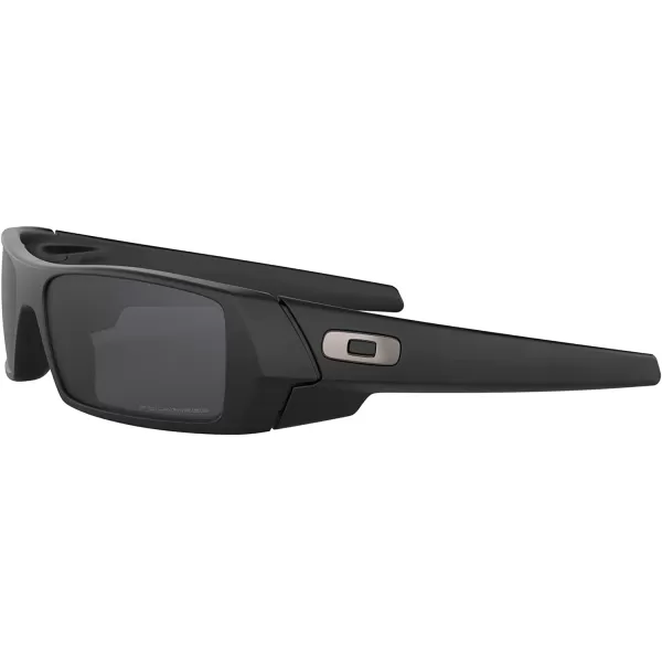 imageOakley Mens Oo9014 Gascan Rectangular SunglassesMatte BlackGrey Polarized