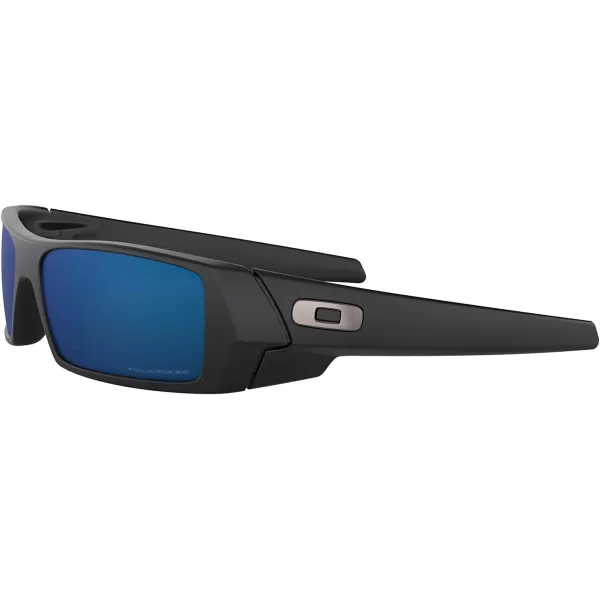 imageOakley Mens Oo9014 Gascan Rectangular SunglassesMatte BlackIce Iridium Polarized