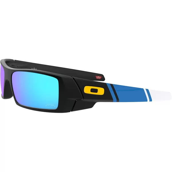 imageOakley Mens Oo9014 Gascan Rectangular SunglassesMatte BlackPrizm Sapphire