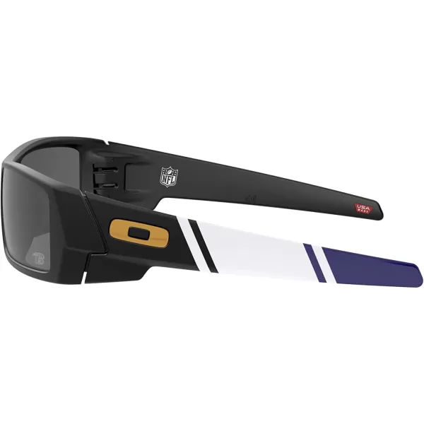 imageOakley Mens Oo9014 Gascan Rectangular SunglassesNfl 2020 Bal Matte BlackPrizm Black