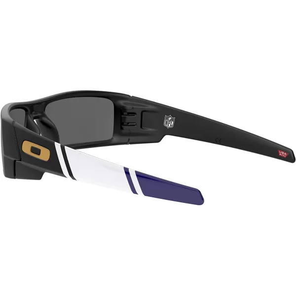 imageOakley Mens Oo9014 Gascan Rectangular SunglassesNfl 2020 Bal Matte BlackPrizm Black