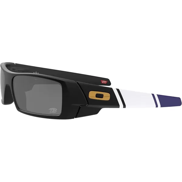 imageOakley Mens Oo9014 Gascan Rectangular SunglassesNfl 2020 Bal Matte BlackPrizm Black