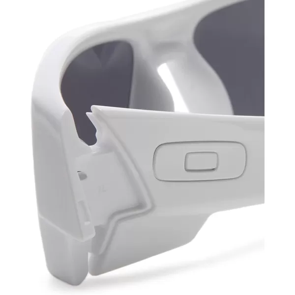 imageOakley Mens Oo9014 Gascan Rectangular SunglassesPolished WhiteBlack Iridium
