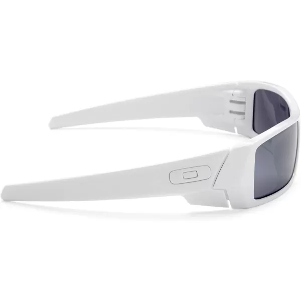 imageOakley Mens Oo9014 Gascan Rectangular SunglassesPolished WhiteBlack Iridium