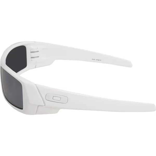 imageOakley Mens Oo9014 Gascan Rectangular SunglassesPolished WhiteBlack Iridium