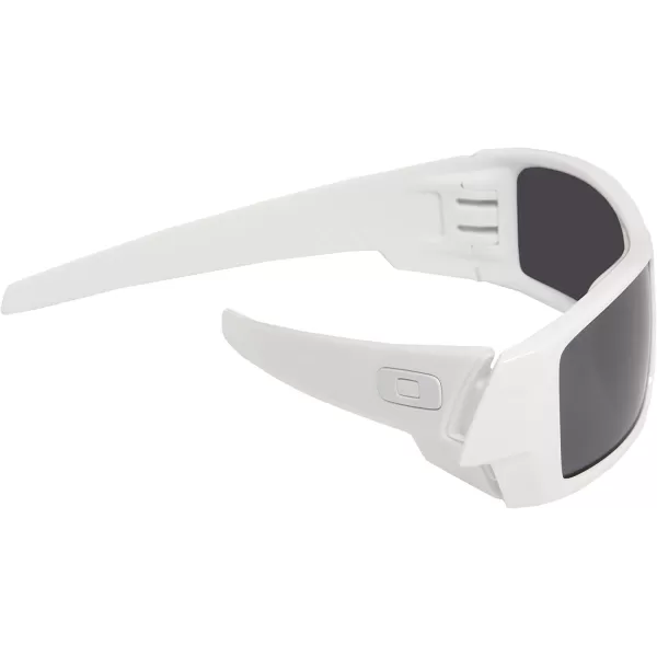 imageOakley Mens Oo9014 Gascan Rectangular SunglassesPolished WhiteBlack Iridium