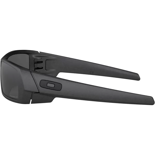 imageOakley Mens Oo9014 Gascan Rectangular SunglassesSteelPrizm Black Polarized