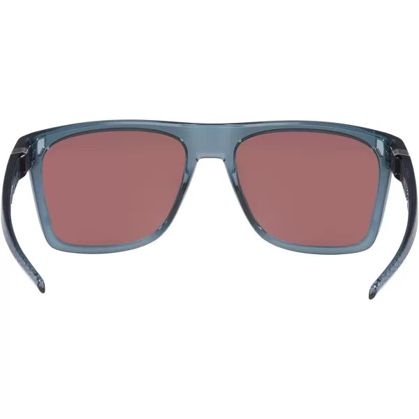 imageOakley Mens Oo9100 Leffingwell Rectangular SunglassesCrystal BlackPrizm Deep Water Polarized