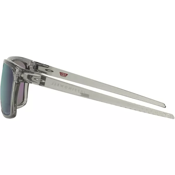 imageOakley Mens Oo9100 Leffingwell Rectangular SunglassesGrey InkPrizm Jade Polarized