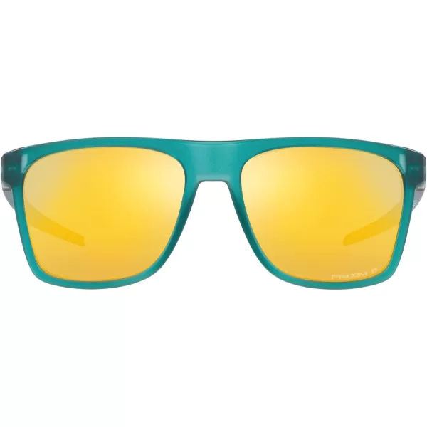 imageOakley Mens Oo9100 Leffingwell Rectangular SunglassesMatte Artic SurfPrizm 24k Polarized